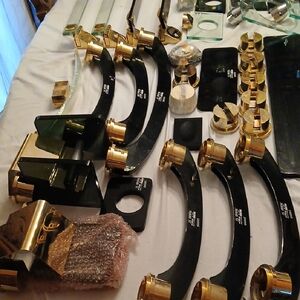 Italian 100% Crystal Bath Towel Bars & Accessory Set